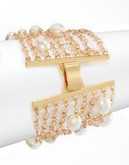 Lauren Ralph Lauren Nine-Row Beaded Cuff Bracelet - GOLD