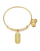 Alex And Ani Pursuit of Persephone Collection Warriors Will - Gladiolus Bangle - YELLOW/GOLD