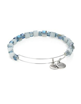 Alex And Ani Gleaming Moment Bead Bracelet - BLUE/SILVER