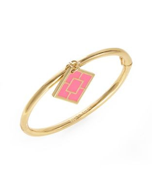 Trina Turk Sole West Gold Tone Charm Bracelet - PINK