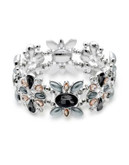 Guess Mixed Stone Stretch Bracelet - SILVER