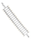 Lucky Brand Silvertone Ladder Bracelet - TWO TONE