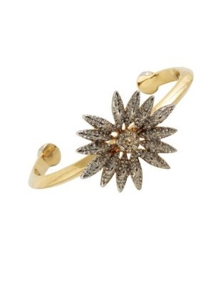 House Of Harlow 1960 Pave Flower Cuff - GOLD