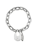 Michael Kors Link Padlock Bracelet - SILVER