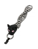Betsey Johnson Panther Braided Chain Bracelet - PURPLE