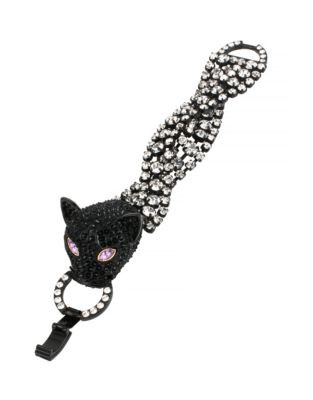 Betsey Johnson Panther Braided Chain Bracelet - PURPLE
