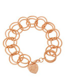 Betsey Johnson Circle Link Bracelet - ROSE GOLD