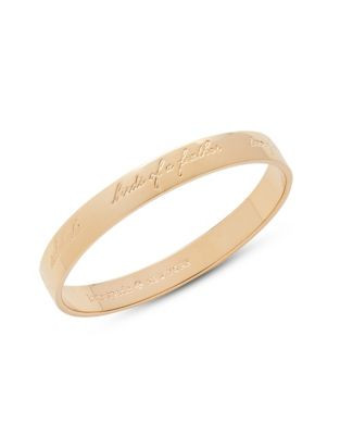 Kate Spade New York Goldtone Idiom Bridesmaid Bangle - GOLD