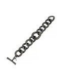 Kenneth Cole New York Gunmetal Pave Link Toggle Bracelet - BLACK
