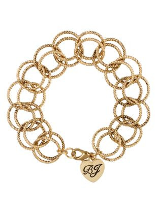 Betsey Johnson Circle Link Bracelet - GOLD