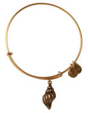 Alex And Ani Conch Charm Bangle - GOLD