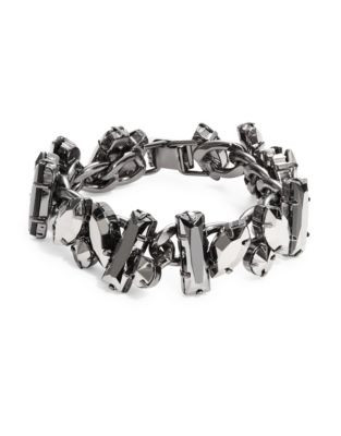 R.J. Graziano Stone Chain Bracelet - SILVER