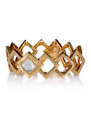Kensie Stretch Square Link Bracelet - GOLD