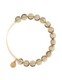 Alex And Ani Luxe Smoke Beaded Bangle - BEIGE/GOLD