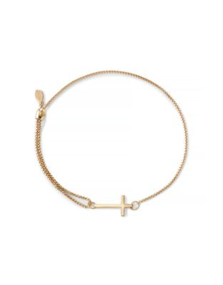 Alex And Ani Cross Pull Chain Bracelet - GOLD