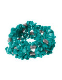 Kenneth Cole New York Semiprecious Turquoise Chip Bead Stretch Bracelet - TURQUOISE