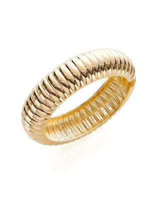 R.J. Graziano Tube Hinged Cuff Bracelet - GOLD