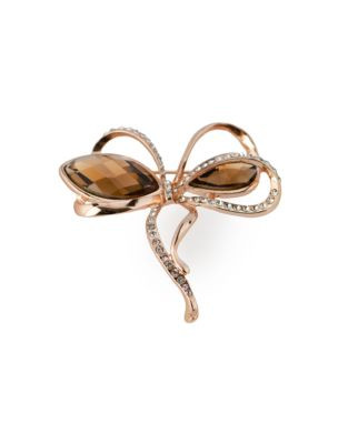 Jones New York Elegant Bow Pin - ROSE GOLD