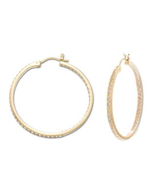 Swarovski Somerset Hoop Pierced Earrings - GOLD