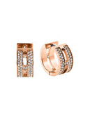 Michael Kors Heritage Maritime Gold Clear H Huggie Earring - ROSE GOLD