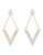 Swarovski Pave Crystal Chevron Earrings - ROSE GOLD