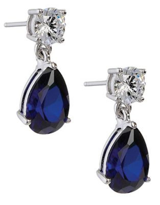 Crislu Sapphire Teardrop Earrings - BLUE