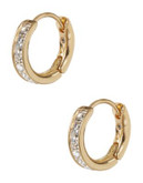 Nadri Small Rhinestone Hoop Earrings - GOLD
