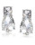 Carolee Catch The Bouquet Crystal Drop Pierced Silver Tone Earring - WHITE