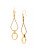 Diane Von Furstenberg Belle de Jour Gold Figure 8 Long Drop Earring - GOLD