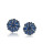 Carolee Floral Button Clip-On Earrings - DARK BLUE