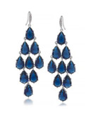 Carolee Crystal Kite Chandelier Earrings - DARK BLUE