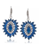Carolee Marquis Cluster Drop Earrings - DARK BLUE