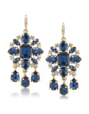 Carolee Crystal Drops Chandelier Earrings - DARK BLUE