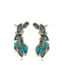 Carolee Central Park Boathouse Cluster Cuff Earrings - LIGHT BLUE