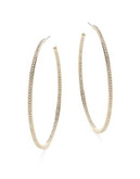 Nadri 2-Inch Pave Hoop Earrings - GOLD