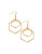 Coco Lane Double Drop Hexagon Earrings - GOLD