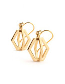 Coco Lane Cage Drop Earrings - GOLD