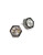 Coco Lane Hexagon Stud Earrings - GREY