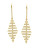 Crislu Fishbone Goldtone Sterling Silver Drop Earrings - GOLD