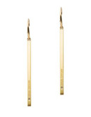 Michael Kors Etched Logo Bar Stick Earrings - GOLD