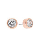 Michael Kors Circular Crystal Earrings - ROSE GOLD
