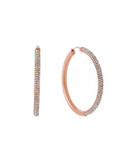 Michael Kors Park Avenue Glam Pave Hoop Earrings - ROSE GOLD