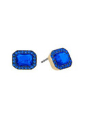 Michael Kors Parisian Jewels Cushion-Cut Stud Earrings - BLUE