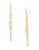 Diane Von Furstenberg Swarovski Goldtone Linear Earrings - GOLD