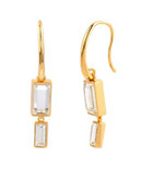 Diane Von Furstenberg Swarovski Double Drop Earrings - GOLD