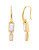 Diane Von Furstenberg Swarovski Double Drop Earrings - GOLD