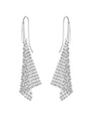 Swarovski Crystal Triangular Drop Earrings - SILVER