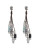 Uno De 50 Beaded Crystal Drop Earrings - GREY