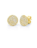 Crislu Simply Pave Circle Earrings - GOLD
