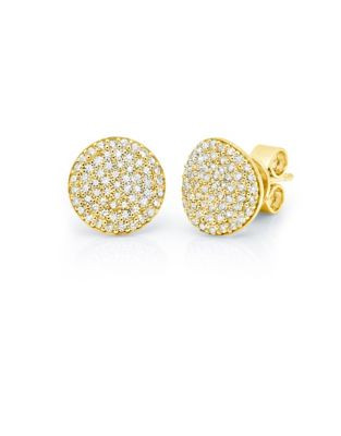 Crislu Simply Pave Circle Earrings - GOLD